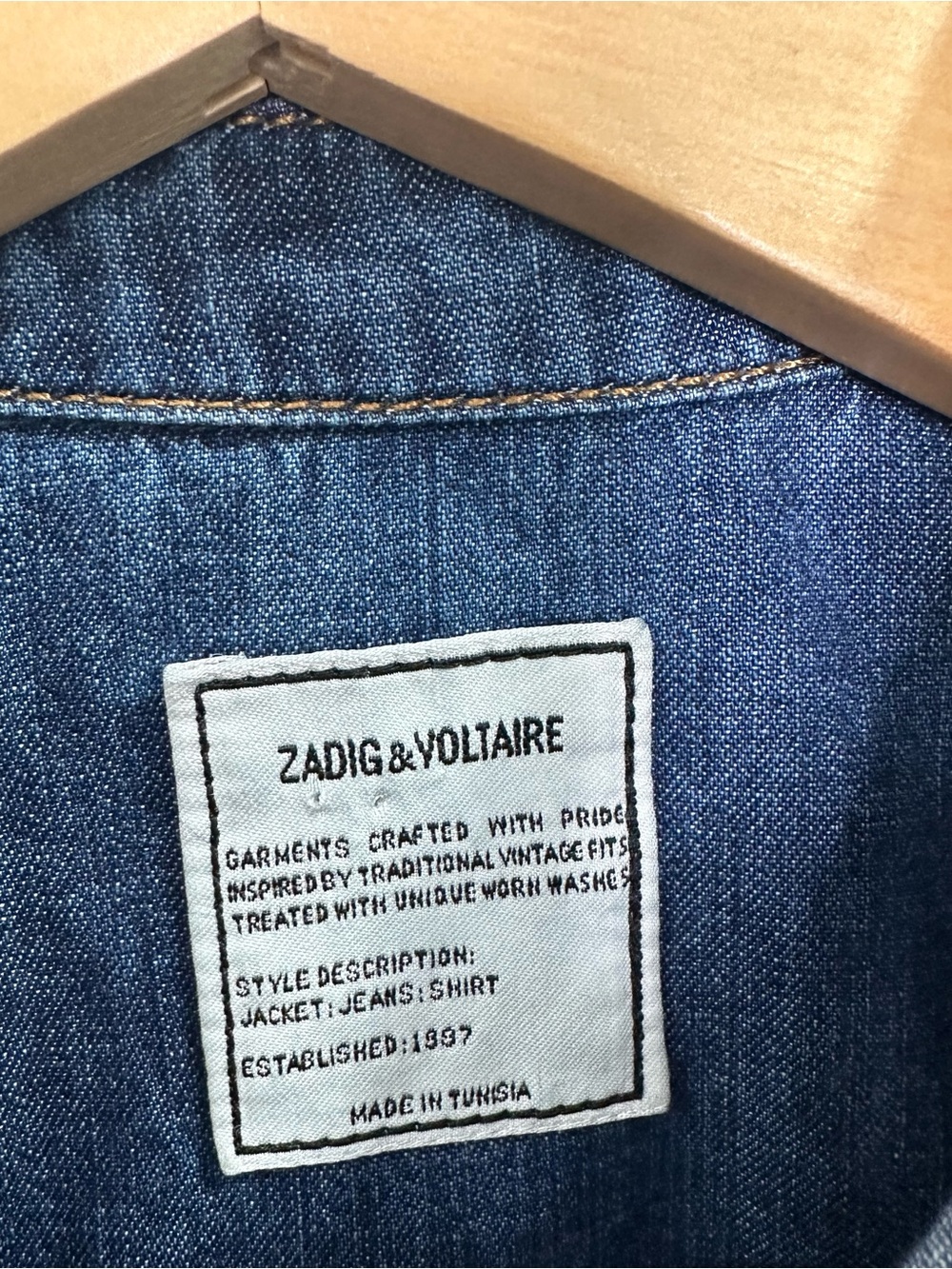 Zadig & Voltaire Toky denim shirt/jacket SIZE: S - Picture 8 of 11